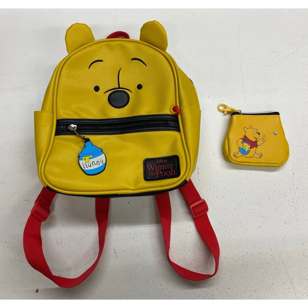 Disney Winnie the Pooh faux leather 3D ears mini backpack and wallet